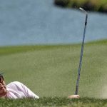 
              Matthew NeSmith hits out of the sand trap on the second hole during the final round of the Valspar Championship golf tournament Sunday, March 20, 2022, at Innisbrook in Palm Harbor, Fla. (AP Photo/Chris O'Meara)
            
