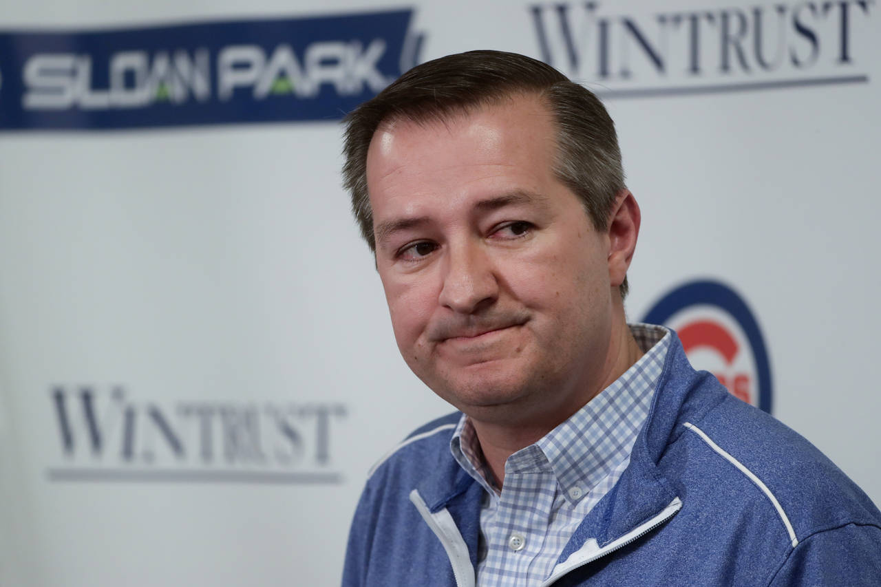 FILE - Chicago Cubs chairman Tom Ricketts answers questions during a news conference at a spring tr...