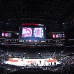 
              State Farm Arena is viewed before an NBA basketball game between the Atlanta Hawks and the Los Angeles Clippers, Friday, March 11, 2022, in Atlanta. (AP Photo/Hakim Wright Sr.)
            