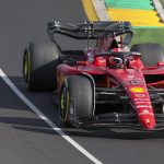 
              Ferrari driver Charles Leclerc of Monaco steers his car during the Australian Formula One Grand Prix in Melbourne, Australia, Sunday, April 10, 2022. (AP Photo/Asanka Brendon Ratnayake)
            