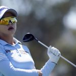 
              Sei Young Kim hits from the sixth tee during the second round of the LPGA Chevron Championship golf tournament Friday, April 1, 2022, in Rancho Mirage, Calif. (AP Photo/Marcio Jose Sanchez)
            