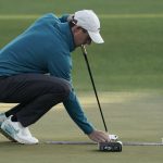 
              Rory McIlroy, of Northern Ireland practices his putting during a practice round for the Masters golf tournament on Tuesday, April 5, 2022, in Augusta, Ga. (AP Photo/Charlie Riedel)
            
