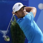 
              Xander Schauffele hits off the first tee during the second round of the PGA Zurich Classic golf tournament, Friday, April 22, 2022, at TPC Louisiana in Avondale, La. (AP Photo/Gerald Herbert)
            