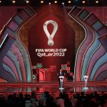 
              FIFA President Gianni Infantino speaks before the 2022 soccer World Cup draw at the Doha Exhibition and Convention Center in Doha, Qatar, Friday, April 1, 2022. (AP Photo/Hassan Ammar)
            
