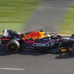 
              Red Bull driver Max Verstappen of the Netherlands steers his car during the Australian Formula One Grand Prix in Melbourne, Australia, Sunday, April 10, 2022. (AP Photo/Asanka Brendon Ratnayake)
            