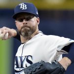 
              Tampa Bay Rays starting pitcher Corey Kluber delivers to the Minnesota Twins during the first inning of a baseball game Friday, April 29, 2022, in St. Petersburg, Fla. (AP Photo/Chris O'Meara)
            