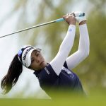 
              Patty Tavatanakit hits from the eighth tee during the final round of the LPGA Chevron Championship golf tournament Sunday, April 3, 2022, in Rancho Mirage, Calif. (AP Photo/Marcio Jose Sanchez)
            