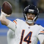 
              FILE -Chicago Bears quarterback Andy Dalton throws during pregame of an NFL football game against the Detroit Lions, Thursday, Nov. 25, 2021, in Detroit. New Orleans Saints general manager Mickey Loomis says the club has signed veteran quarterback Andy Dalton, Tuesday, March 29, 2022. The move gives New Orleans a second experienced signal-caller behind returning starter Jameis Winston﻿. (AP Photo/Duane Burleson, File)
            