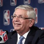 
              FILE - Then-NBA Commissioner David Stern smiles during a news conference after an NBA board of governors meeting in New York on Oct. 23, 2013. (AP Photo/Bebeto Matthews, File)
            