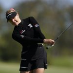 
              Charley Hull hits from the fourth fairway during the second round of the LPGA's Palos Verdes Championship golf tournament on Friday, April 29, 2022, in Palos Verdes Estates, Calif. (AP Photo/Ashley Landis)
            