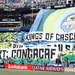 SEATTLE, WASHINGTON - MAY 04: Seattle Sounders fans cheer during 2022 Scotiabank Concacaf Champions League Final Leg 2 against Pumas at Lumen Field on May 04, 2022 in Seattle, Washington. (Photo by Steph Chambers/Getty Images)