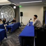 
              Philadelphia 76ers' Furkan Korkmaz speaks during a news conference at the team's NBA basketball practice facility, Friday, May 13, 2022, in Camden, N.J. (AP Photo/Matt Slocum)
            