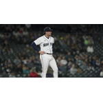
              Seattle Mariners starting pitcher Robbie Ray stands on the mound after his glove was knocked loose on a play during the seventh inning of the team's baseball game against the Tampa Bay Rays, Thursday, May 5, 2022, in Seattle. (AP Photo/Ted S. Warren)
            