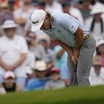 
              Cameron Smith, of Australia, reacts after missing a putt on the fifth hole during the second round of the PGA Championship golf tournament at Southern Hills Country Club, Friday, May 20, 2022, in Tulsa, Okla. (AP Photo/Eric Gay)
            