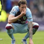 
              Burnley's Wout Weghorst reacts to relegation to the Championship following the English Premier League soccer match between Burnley and Newcastle United at Turf Moor, Burnley, England, Sunday, May 22, 2022. (Nick Potts/PA via AP)
            