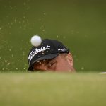 
              Justin Thomas hits from the bunker on the eighth hole during the final round of the PGA Championship golf tournament at Southern Hills Country Club, Sunday, May 22, 2022, in Tulsa, Okla. (AP Photo/Sue Ogrocki)
            