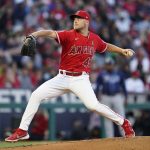 
              Los Angeles Angels starting pitcher Reid Detmers (48) throws during the second inning of a baseball game against the Tampa Bay Rays in Anaheim, Calif., Tuesday, May 10, 2022. (AP Photo/Ashley Landis)
            