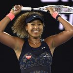 
              FILE -0 Japan's Naomi Osaka celebrates after defeating United States' Jennifer Brady during the women's singles final at the Australian Open tennis championship in Melbourne, Australia, Saturday, Feb. 20, 2021. The French Open is scheduled to start Sunday on the red clay of Roland Garros on the outskirts of Paris.(AP Photo/Andy Brownbill, File)
            