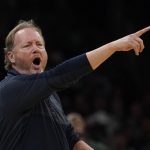 
              Milwaukee Bucks coach Mike Budenholzer calls to players during the first half of Game 2 of an Eastern Conference semifinal against the Boston Celtics in the NBA basketball playoffs Tuesday, May 3, 2022, in Boston. (AP Photo/Charles Krupa)
            