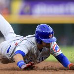 
              Chicago Cubs' Alfonso Rivas slides into third base after hitting a two-RBI triple during the third inning of a baseball game against the Cincinnati Reds in Cincinnati, Tuesday, May 24, 2022. (AP Photo/Aaron Doster)
            