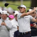 
              Will Zalatoris watches his tee shot on the second hole during the final round of the PGA Championship golf tournament at Southern Hills Country Club, Sunday, May 22, 2022, in Tulsa, Okla. (AP Photo/Eric Gay)
            