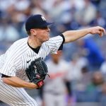 
              New York Yankees' JP Sears pitches during the first inning of the team's baseball game against the Baltimore Orioles on Wednesday, May 25, 2022, in New York. (AP Photo/Frank Franklin II)
            