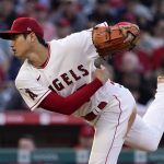 
              Los Angeles Angels starting pitcher Shohei Ohtani throws to the plate during the second inning of a baseball game against the Toronto Blue Jays Thursday, May 26, 2022, in Anaheim, Calif. (AP Photo/Mark J. Terrill)
            
