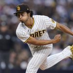 
              San Diego Padres starting pitcher Yu Darvish works against a Miami Marlins batter during the second inning of a baseball game Friday, May 6, 2022, in San Diego. (AP Photo/Gregory Bull)
            