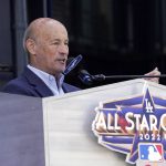 
              Los Angeles Dodgers' president and CEO Stan Kasten speaks during an event to officially launch the countdown to MLB All-Star Week Tuesday, May 3, 2022, at Dodger Stadium in Los Angeles. The All-Star Game is scheduled to be played on July 19. (AP Photo/Mark J. Terrill)
            