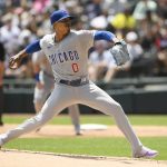 
              Chicago Cubs starter Marcus Stroman delivers a pitch during the first inning of a baseball game against the Chicago White Sox at Guaranteed Rate Field Sunday, May 29, 2022, in Chicago. (AP Photo/Paul Beaty)
            