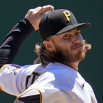 
              Pittsburgh Pirates starting pitcher Dillon Peters delivers during the first inning of a baseball game against the Los Angeles Dodgers in Pittsburgh, Wednesday, May 11, 2022. (AP Photo/Gene J. Puskar)
            