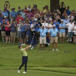 
              Rory McIlroy, of Northern Ireland, hits from the fairway on the 10th hole during the first round of the PGA Championship golf tournament Thursday, May 19, 2022, in Tulsa, Okla. (AP Photo/Eric Gay)
            