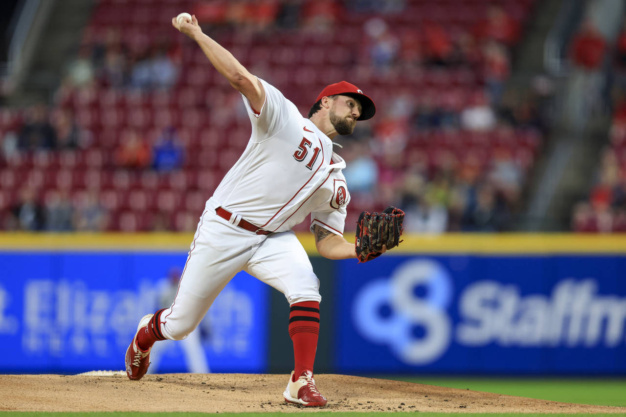 Cincinnati Reds' Graham Ashcraft throws during the first inning of the team's baseball game against...