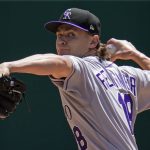 
              Colorado Rockies starting pitcher Ryan Feltner delivers during the first inning of a baseball game against the Pittsburgh Pirates in Pittsburgh, Wednesday, May 25, 2022. (AP Photo/Gene J. Puskar)
            