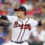
              Atlanta Braves starting pitcher Max Fried delivers in the first inning of a baseball game against the Philadelphia Phillies, Tuesday, May 24, 2022, in Atlanta. (AP Photo/Todd Kirkland)
            