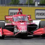 
              Marcus Ericsson drives during qualifying for the IndyCar Detroit Grand Prix auto race on Belle Isle in Detroit, Saturday, June 4, 2022. (AP Photo/Paul Sancya)
            