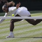 
              FILE - Serena Williams returns the ball to Germany's Angelique Kerber during their women's singles final match at the Wimbledon Tennis Championships, in London, Saturday July 14, 2018. The 2022 Wimbledon competition is not the first comeback from a significant absence for Williams. (AP Photo/Ben Curtis, File)
            