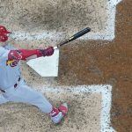 
              St. Louis Cardinals' Nolan Gorman hits a home run during the seventh inning of a baseball game against the Milwaukee Brewers Tuesday, June 21, 2022, in Milwaukee. (AP Photo/Morry Gash)
            