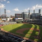 
              Truist Park is seen before a baseball game between the Atlanta Braves and the San Francisco Giants, Wednesday, June 22 , 2022, in Atlanta. (AP Photo/Hakim Wright Sr.)
            