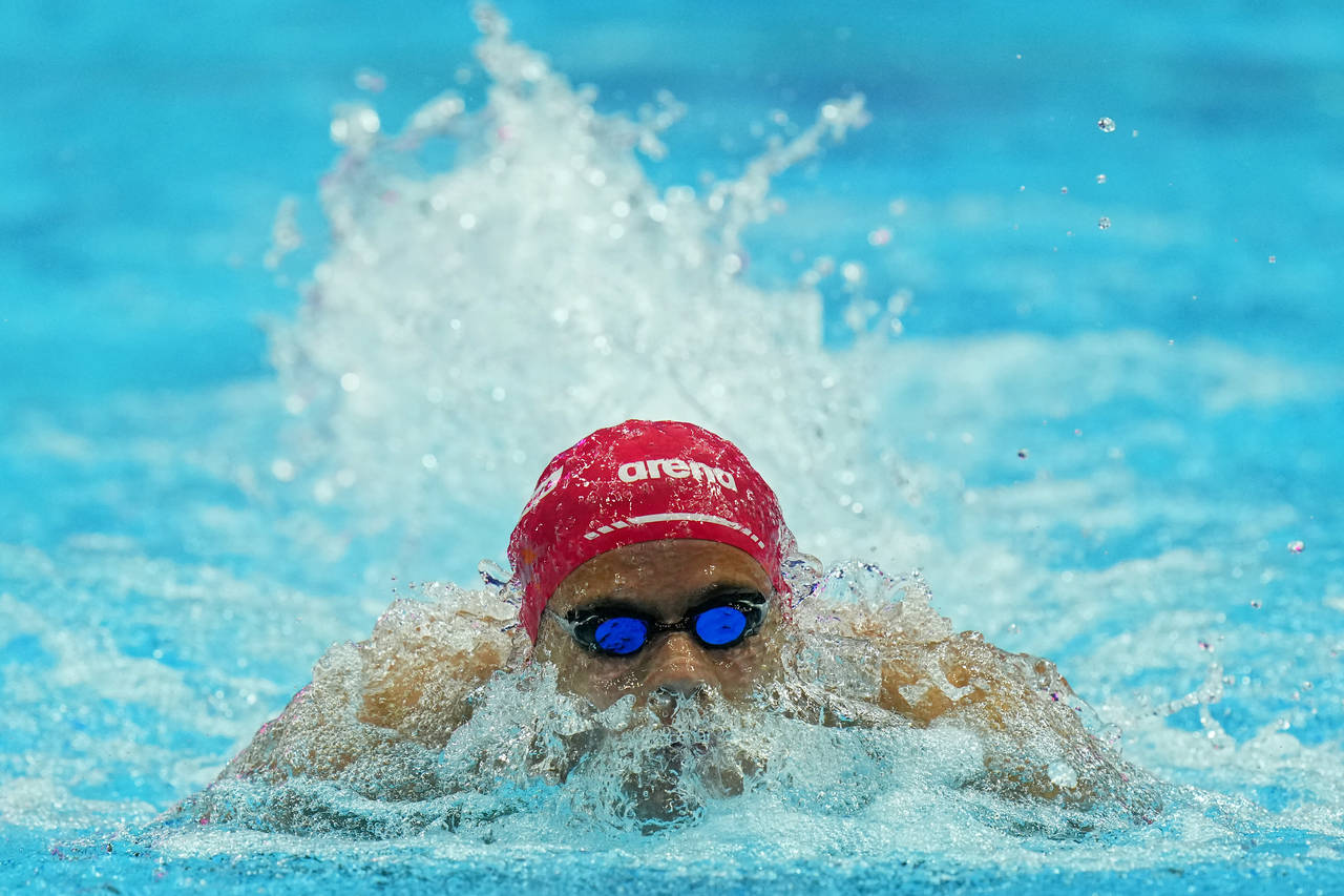 Noe Ponti of Switzerland competes in his Men 200m Butterfly semifinal at the 19th FINA World Champi...