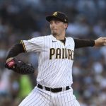 
              San Diego Padres starting pitcher Blake Snell works against the Philadelphia Phillies during the second inning of a baseball game Saturday, June 25, 2022, in San Diego. (AP Photo/Derrick Tuskan)
            