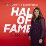 
              In a photo provided by the U.S. Olympic & Paralympic Committee, Mia Hamm arrives for the U.S. Olympic and Paralympic Hall of Fame induction ceremony in Colorado Springs, Colo., Friday, June 24, 2022. (Mark Reis/U.S. Olympic & Paralympic Committee via AP)
            