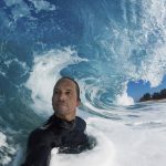 
              Clark Little takes a selfie as he photographs waves on the North Shore of Oahu near Haleiwa, Hawaii. (Clark Little via AP)
            