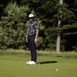 
              Joel Dahmen reacts after a missed putt during the second round of the U.S. Open golf tournament at The Country Club, Friday, June 17, 2022, in Brookline, Mass. (AP Photo/Julio Cortez)
            