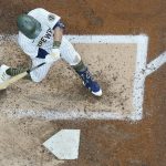 
              Milwaukee Brewers' Keston Hiura hits a two-run scoring single during the fifth inning of a baseball game against the Washington Nationals Saturday, May 21, 2022, in Milwaukee. (AP Photo/Morry Gash)
            