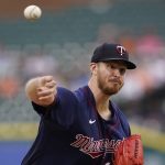 
              Minnesota Twins starting pitcher Bailey Ober throws during the first inning of a baseball game against the Detroit Tigers, Wednesday, June 1, 2022, in Detroit. (AP Photo/Carlos Osorio)
            