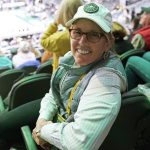 
              Seattle Storm co-owner Ginny Gilder poses for a photo on May 18, 2022, at Climate Pledge Arena during halftime of a WNBA basketball game between the Seattle storm and the Chicago Sky in Seattle. As Title IX marks its 50th anniversary in 2022, Gilder is one of countless women who benefited from the enactment and execution of the law and translated those opportunities into becoming leaders in their professional careers. (AP Photo/Ted S. Warren)
            