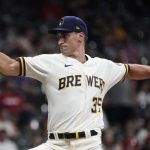 
              Milwaukee Brewers relief pitcher Brent Suter throws during the fifth inning of a baseball game against the St. Louis Cardinals Tuesday, June 21, 2022, in Milwaukee. (AP Photo/Morry Gash)
            