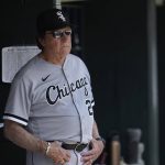 
              1Chicago White Sox manager Tony La Russa watches against the Detroit Tigers in the first inning of a baseball game in Detroit, Wednesday, June 15, 2022. (AP Photo/Paul Sancya)
            