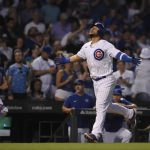 
              Chicago Cubs' Willson Contreras celebrates while running the bases after hitting a two-run home run during the fifth inning of the team's baseball game against the Cincinnati Reds on Wednesday, June 29, 2022, in Chicago. (AP Photo/Paul Beaty)
            